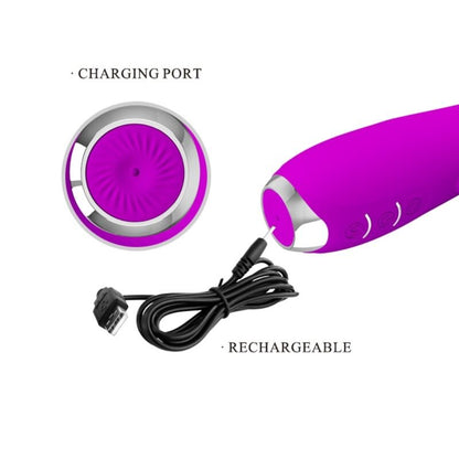 PRETTY LOVE - MOLLY VIBRATOR WITH RECHARGEABLE ROTATION - Kink&Play