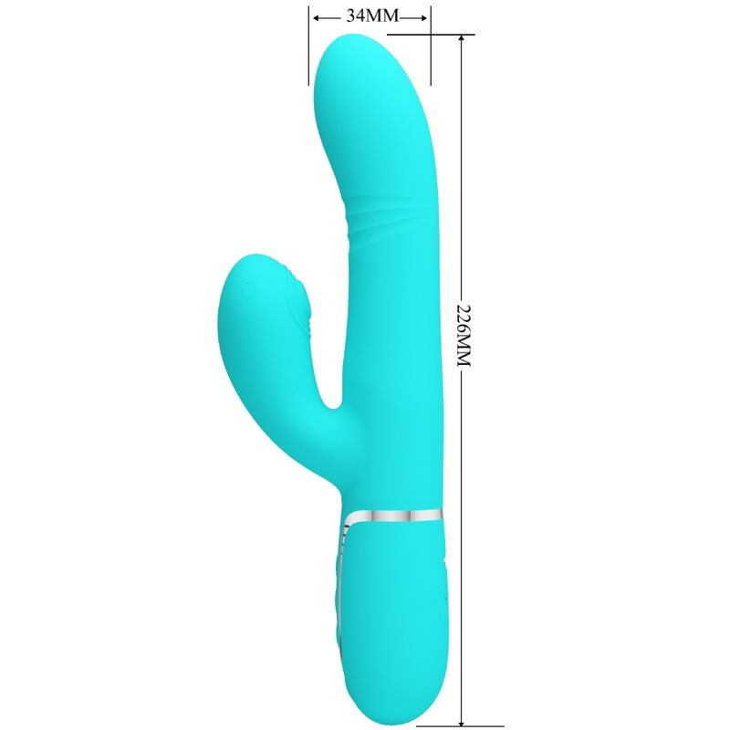 PRETTY LOVE - MULTIFUNCTION G - SPOT VIBRATOR AQUA GREEN - Kink&Play