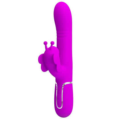PRETTY LOVE - MULTIFUNCTION RABBIT VIBRATOR 4 IN 1 BUTTERFLY FUCHSIA - Kink&Play