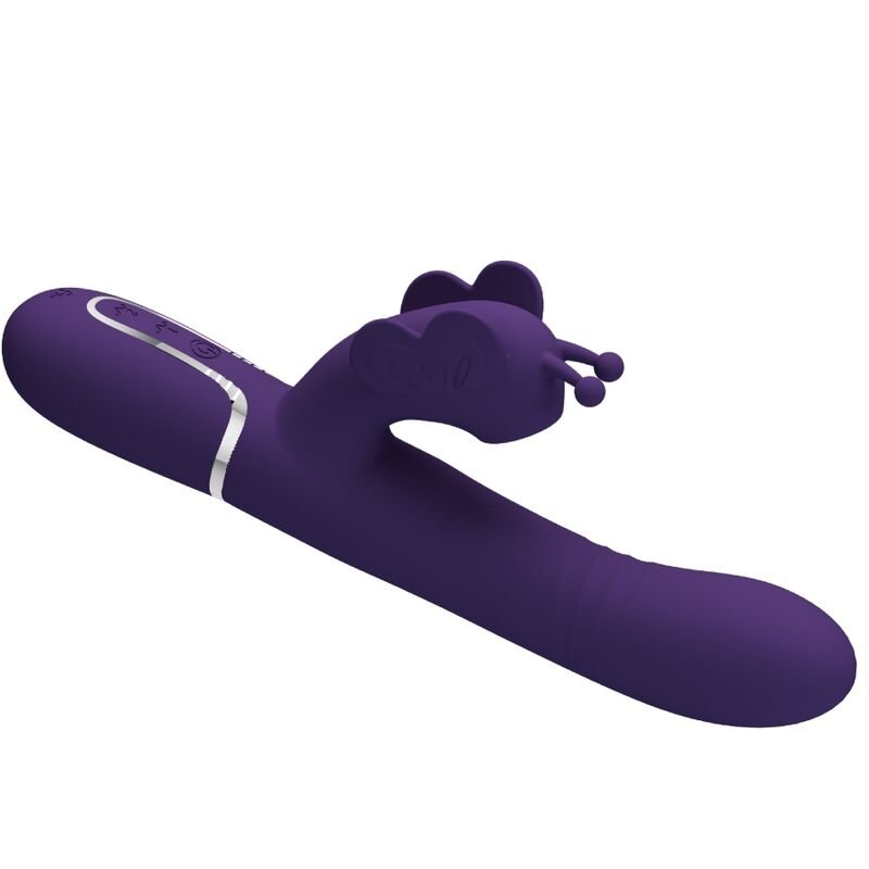 PRETTY LOVE - MULTIFUNCTION RABBIT VIBRATOR 4 IN 1 BUTTERFLY PURPLE - Kink&Play