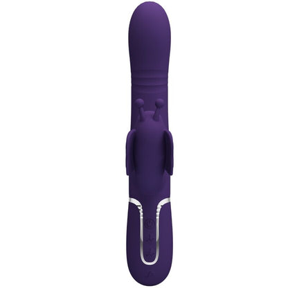 PRETTY LOVE - MULTIFUNCTION RABBIT VIBRATOR 4 IN 1 BUTTERFLY PURPLE - Kink&Play