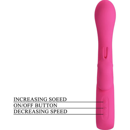 PRETTY LOVE - NOVAK RABBIT VIBRATOR 12 VIBRATIONS PINK - Kink&Play
