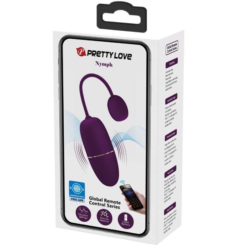PRETTY LOVE - NYMPH VIBRATING EGG APP CONTROLLED LILA - Kink&Play