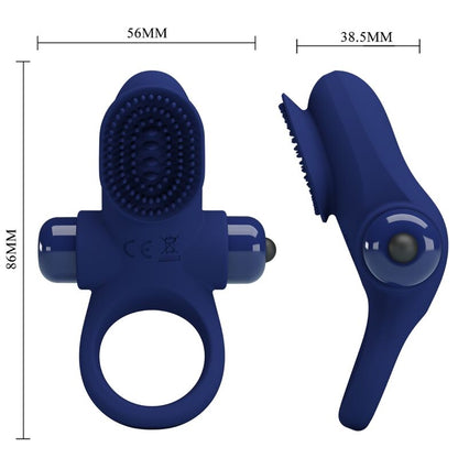 PRETTY LOVE - PALLE RING WITH VIBRATION BLUE - Kink&Play