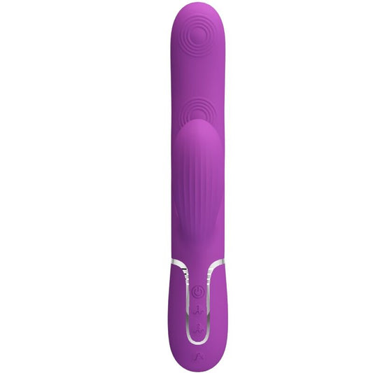 PRETTY LOVE - PERLITA 3 IN 1 MULTIFUNCTION RABBIT VIBRATOR PURPLE - Kink&Play