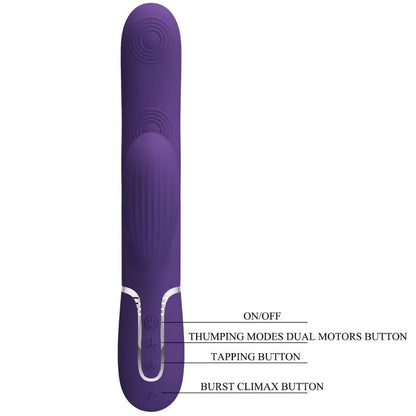 PRETTY LOVE - PERLITA G - SPOT VIBRATOR 3 IN 1 MULTIFUNCTION PURPLE - Kink&Play