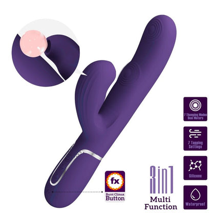 PRETTY LOVE - PERLITA G - SPOT VIBRATOR 3 IN 1 MULTIFUNCTION PURPLE - Kink&Play