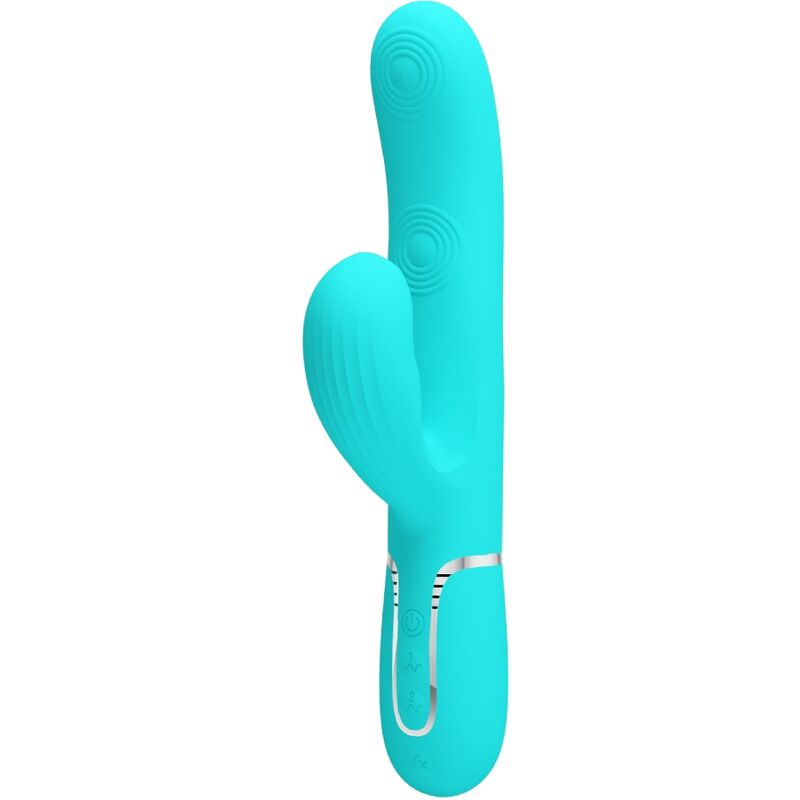 PRETTY LOVE - PERLITA MULTIFUNCTION 3 IN 1 G - SPOT VIBRATOR AQUA GREEN - Kink&Play