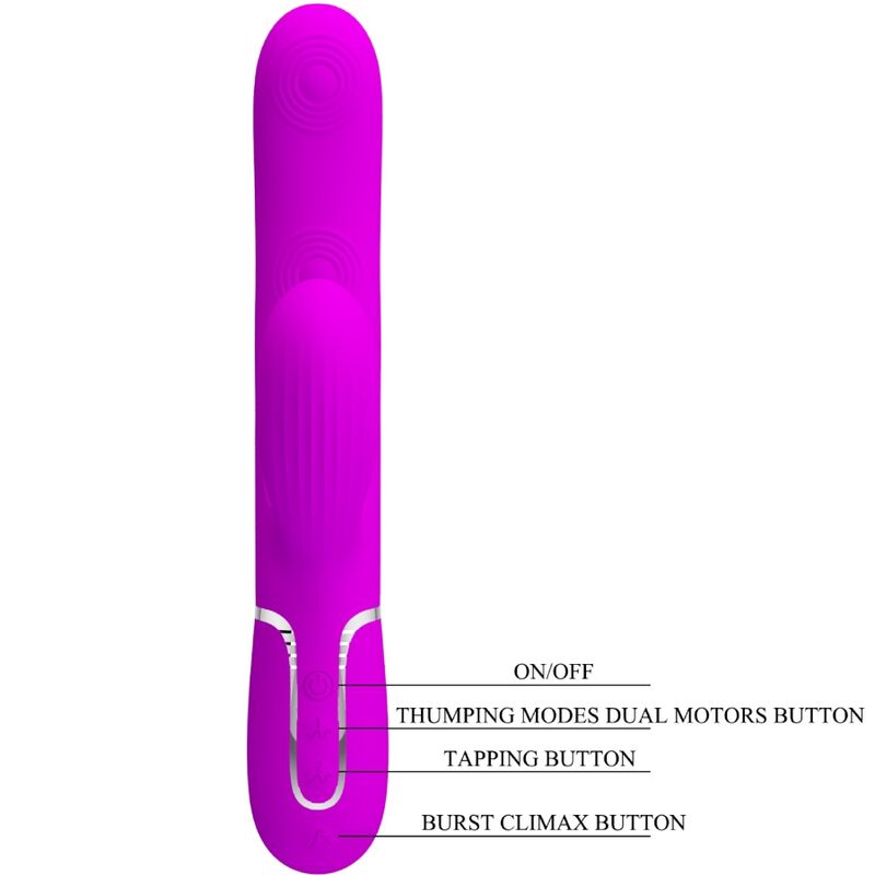 PRETTY LOVE - PERLITA MULTIFUNCTION 3 IN 1 G - SPOT VIBRATOR VIOLET - Kink&Play