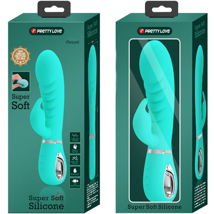 PRETTY LOVE - PRESCOTT MULTIFUNCTION G - SPOT VIBRATOR AQUA GREEN - Kink&Play