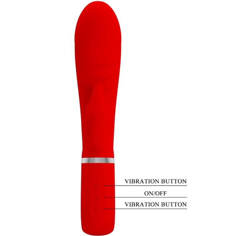 PRETTY LOVE - PRESCOTT MULTIFUNCTION G - SPOT VIBRATOR RED - Kink&Play