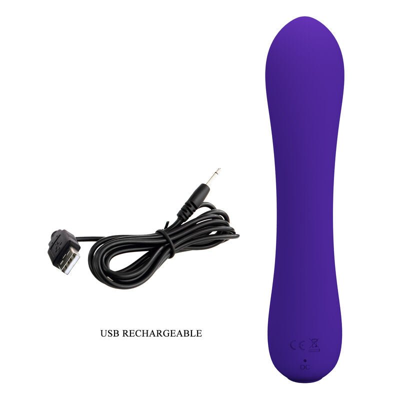 PRETTY LOVE - PRESCOTT RECHARGEABLE VIBRATOR PURPLE - Kink&Play