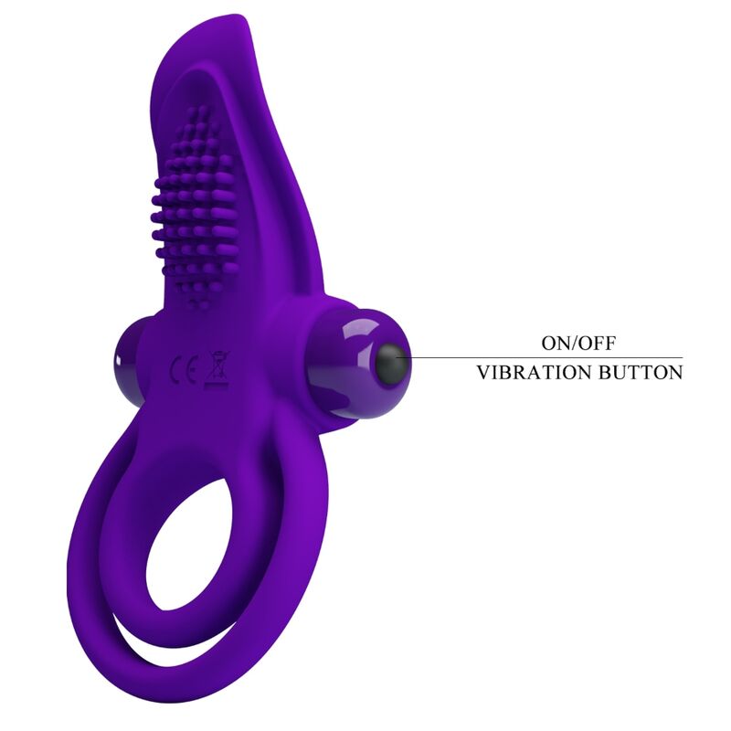 PRETTY LOVE - PURPLE VIBRATING PENIS RING - Kink&Play