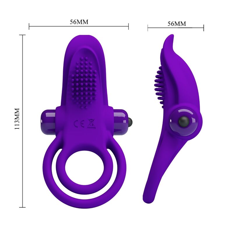 PRETTY LOVE - PURPLE VIBRATING PENIS RING - Kink&Play