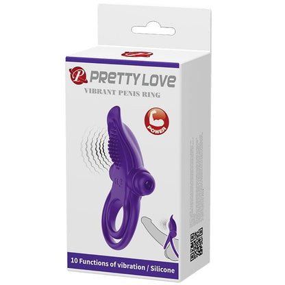 PRETTY LOVE - PURPLE VIBRATING PENIS RING - Kink&Play