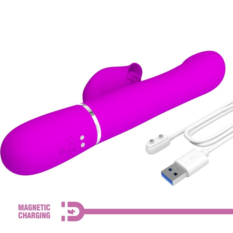 PRETTY LOVE - RABBIT VIBRATOR PEARLS VIOLET - Kink&Play