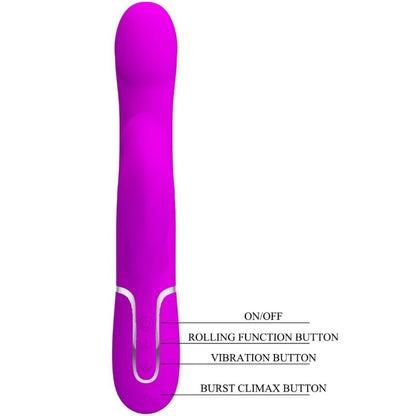 PRETTY LOVE - RABBIT VIBRATOR PEARLS VIOLET - Kink&Play