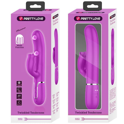 PRETTY LOVE - RABBIT VIBRATOR WITH LICKING FUCHSIA - Kink&Play