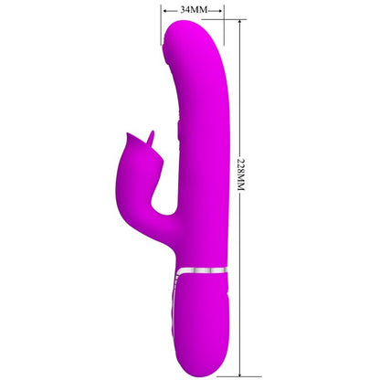 PRETTY LOVE - RABBIT VIBRATOR WITH LICKING FUCHSIA - Kink&Play