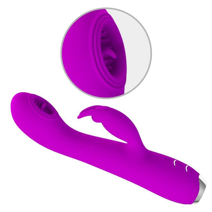 PRETTY LOVE - RACHEL RECHARGEABLE VIBRATOR WITH STIMULATING WAVES PURPLE - Kink&Play