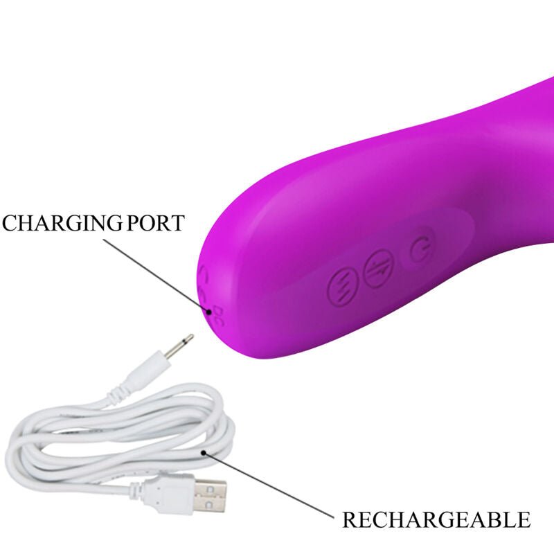 PRETTY LOVE - REESE VIBRATOR WITH PURPLE ROTATION - Kink&Play