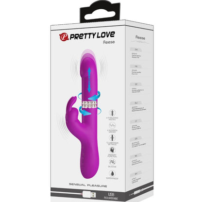 PRETTY LOVE - REESE VIBRATOR WITH PURPLE ROTATION - Kink&Play