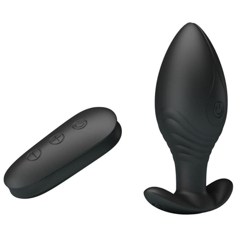 PRETTY LOVE - REGINA ANAL PLUG RECHARGEABLE VIBRATOR BLACK - Kink&Play