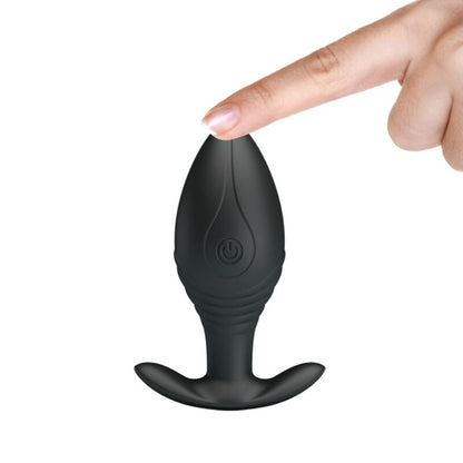 PRETTY LOVE - REGINA ANAL PLUG RECHARGEABLE VIBRATOR BLACK - Kink&Play