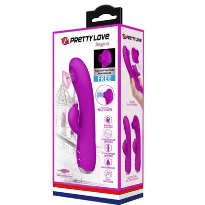 PRETTY LOVE - REGINA VIBRATOR - RECHARGEABLE STIMULATING WAVES PURPLE - Kink&Play