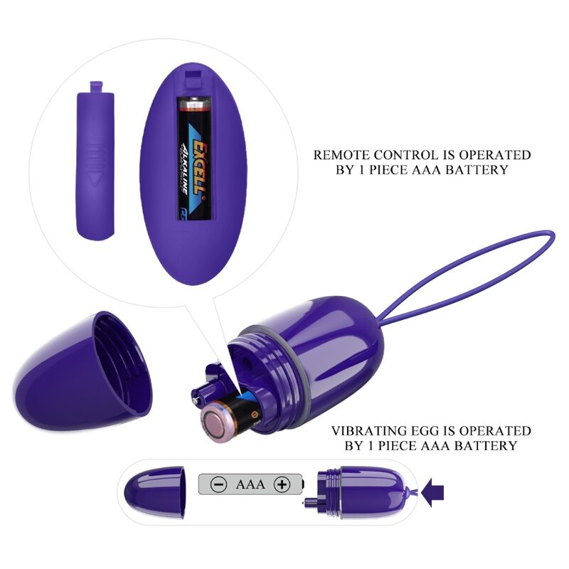 PRETTY LOVE - SELKIE YOUTH MINI VIBRATING EGG VIOLET REMOTE CONTROL - Kink&Play