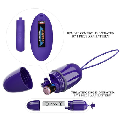 PRETTY LOVE - SELKIE YOUTH MINI VIBRATING EGG VIOLET REMOTE CONTROL - Kink&Play