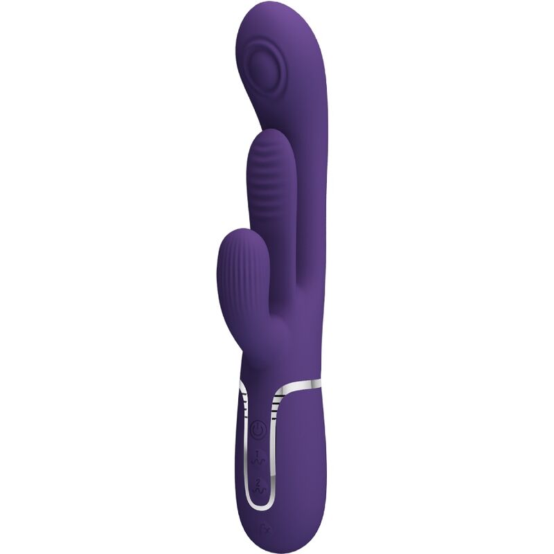 PRETTY LOVE - SHANIA TRIPLE RABBIT VIBRATOR MULTIFUNCTION PURPLE - Kink&Play