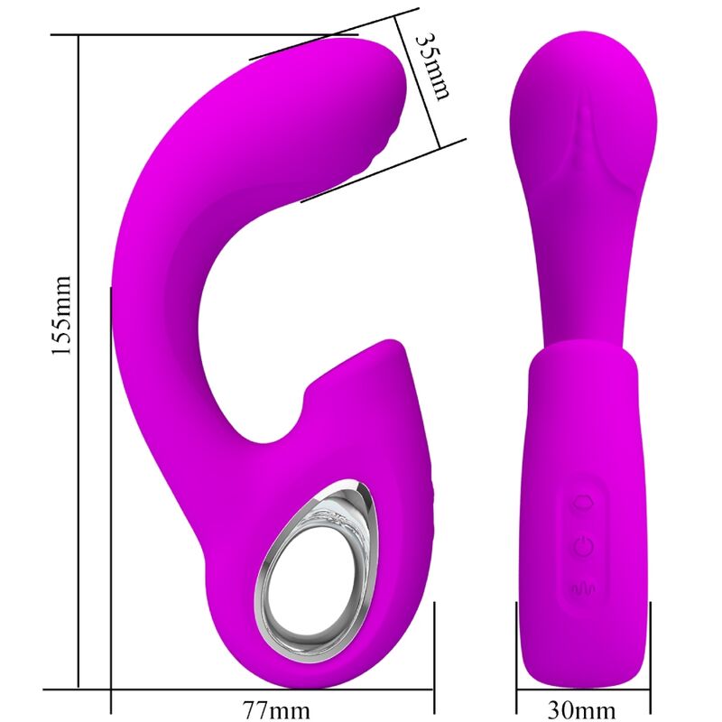 PRETTY LOVE - SIBEL SIBEL G - SPOT VIBRATOR + CLITORIS STIMULATOR 10 VIBRATIONS PURPLE - Kink&Play