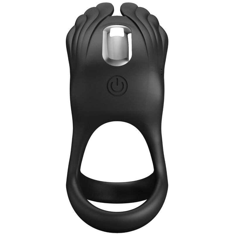 PRETTY LOVE - SILAS VIBRANT PENIS RING 7 VIBRATIONS BLACK SILICONE - Kink&Play
