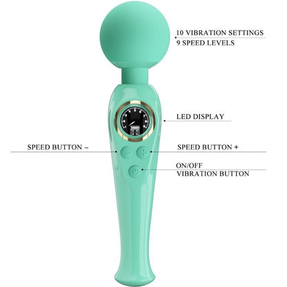 PRETTY LOVE - SKYLER GREEN WAND VIBRATOR - Kink&Play