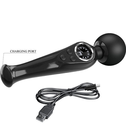 PRETTY LOVE - SKYLER VIBRATOR WAND BLACK - Kink&Play