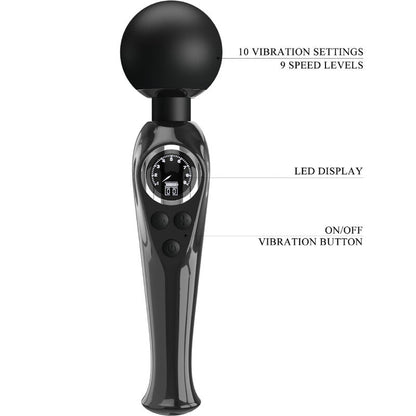 PRETTY LOVE - SKYLER VIBRATOR WAND BLACK - Kink&Play