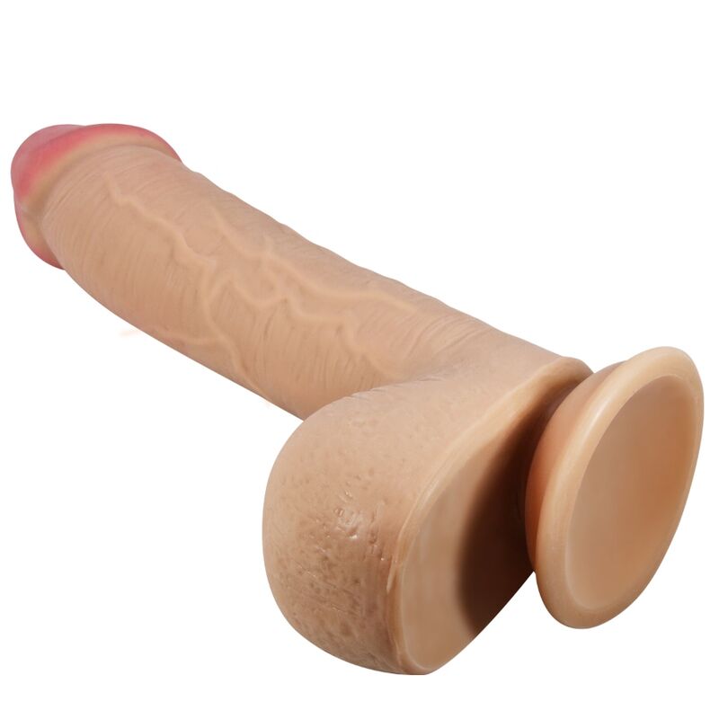 PRETTY LOVE - SLIDING SKIN SERIES REALISTIC DILDO WITH SLIDING SKIN SUCTION CUP FLESH 23.4 CM - Kink&Play