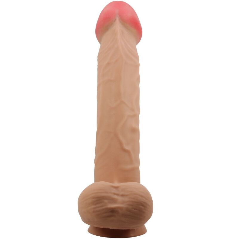 PRETTY LOVE - SLIDING SKIN SERIES REALISTIC DILDO WITH SLIDING SKIN SUCTION CUP FLESH 26 CM - Kink&Play