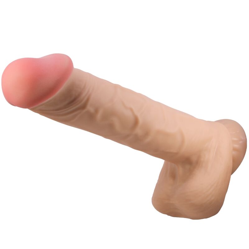 PRETTY LOVE - SLIDING SKIN SERIES REALISTIC DILDO WITH SLIDING SKIN SUCTION CUP FLESH 26 CM - Kink&Play