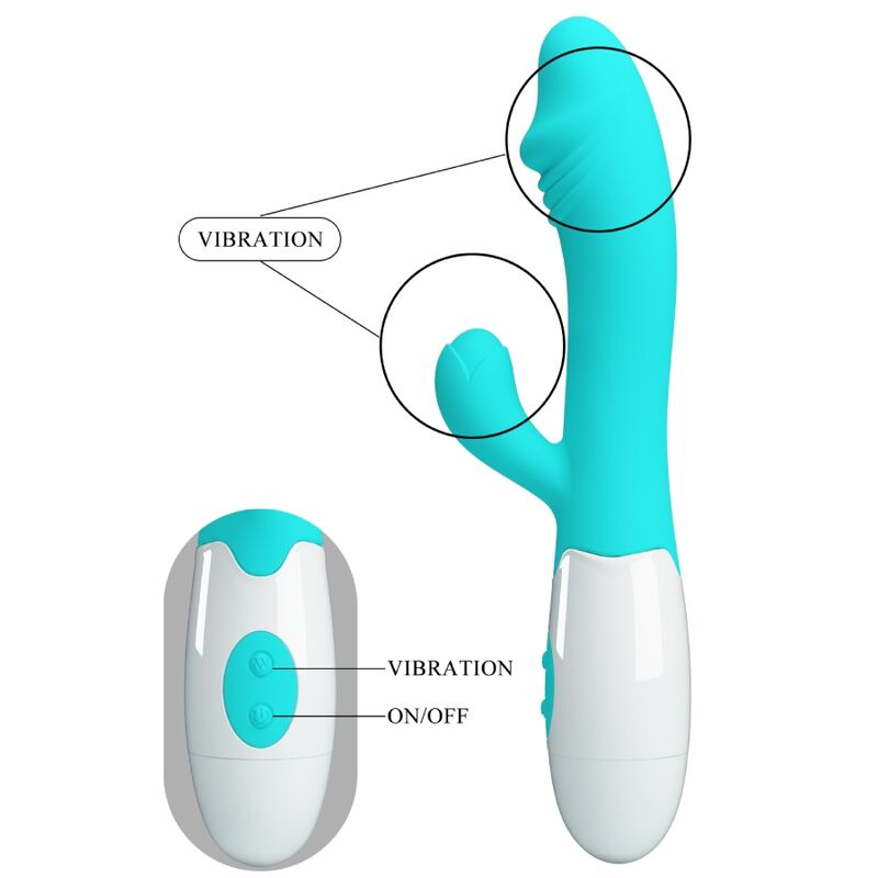 PRETTY LOVE - SNAPPY G - SPOT VIBRATOR AQUA GREEN - Kink&Play