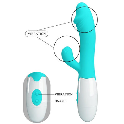 PRETTY LOVE - SNAPPY G - SPOT VIBRATOR AQUA GREEN - Kink&Play