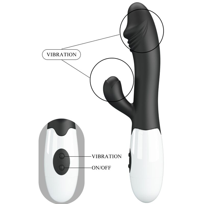 PRETTY LOVE - SNAPPY G - SPOT VIBRATOR BLACK - Kink&Play