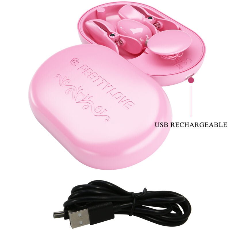 PRETTY LOVE - SURPRISE BOX PINK ELECTRO STIMULATION TWEEZERS - Kink&Play