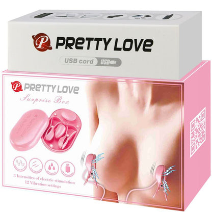PRETTY LOVE - SURPRISE BOX PINK ELECTRO STIMULATION TWEEZERS - Kink&Play