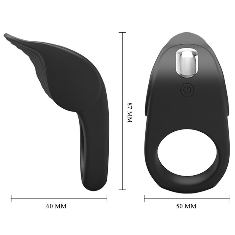 PRETTY LOVE - SUSANNA VIBRATING PENIS RING BLACK - Kink&Play