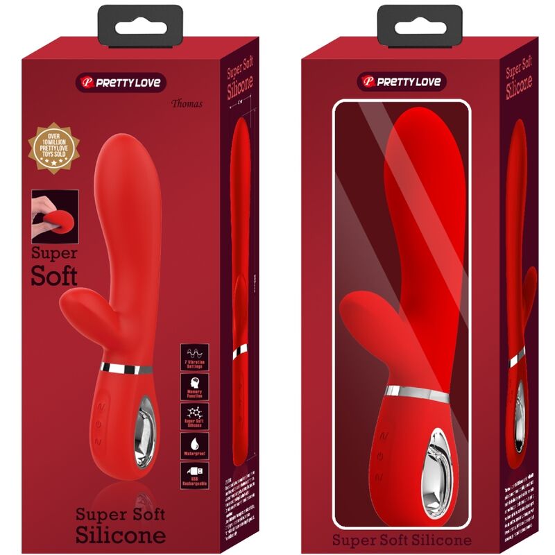 PRETTY LOVE - THOMAS MULTIFUNCTION G - SPOT VIBRATOR RED - Kink&Play