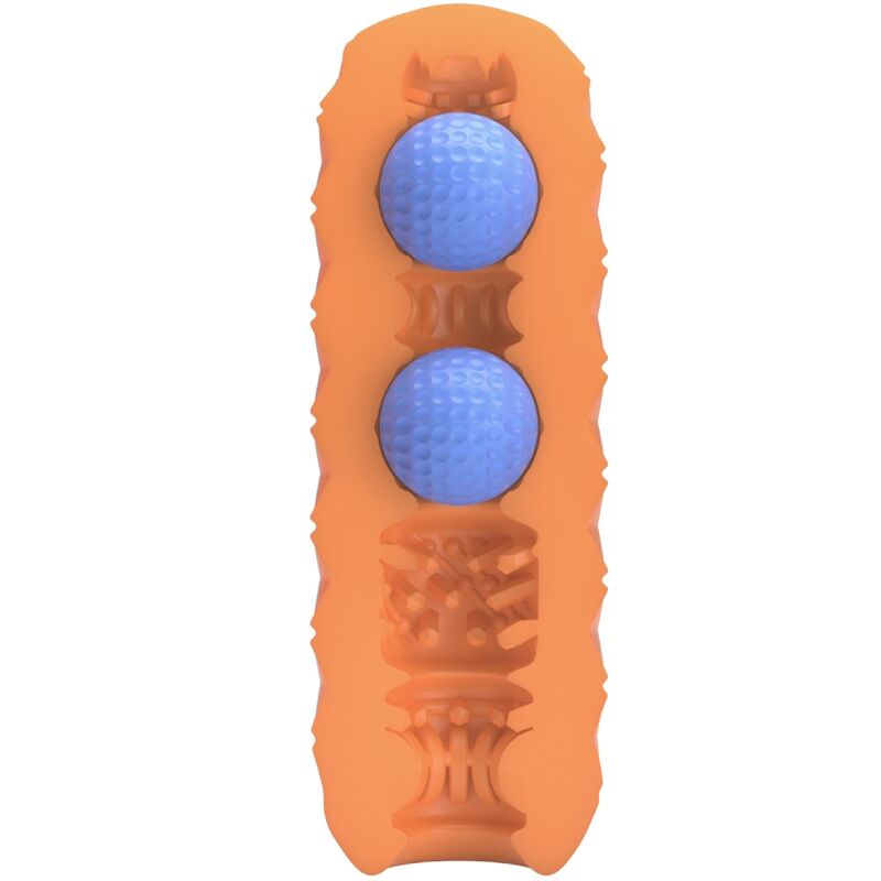 PRETTY LOVE - TWIN BALLS MALE MASTURBATOR ORANGE - Kink&Play