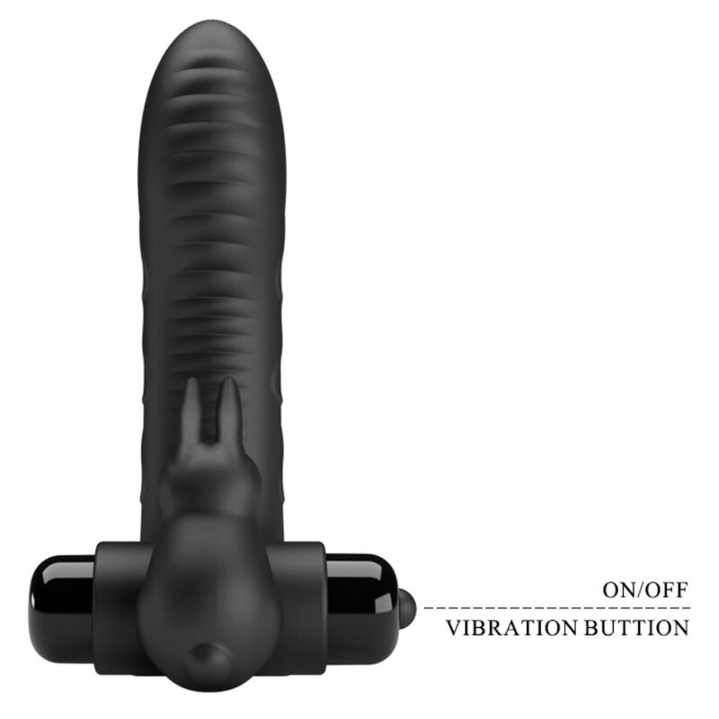 PRETTY LOVE - VANCE BLACK RABBIT VIBRATOR FINGER COVER - Kink&Play