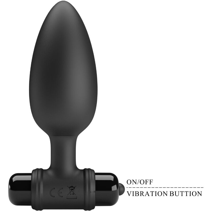 PRETTY LOVE - VIBRA BUTT PLUG 2 ANAL PLUG 10 VIBRATIONS BLACK - Kink&Play
